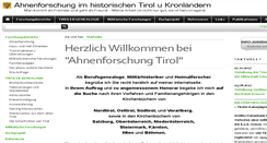 Desktop Screenshot of ahnenforschung-tirol.at